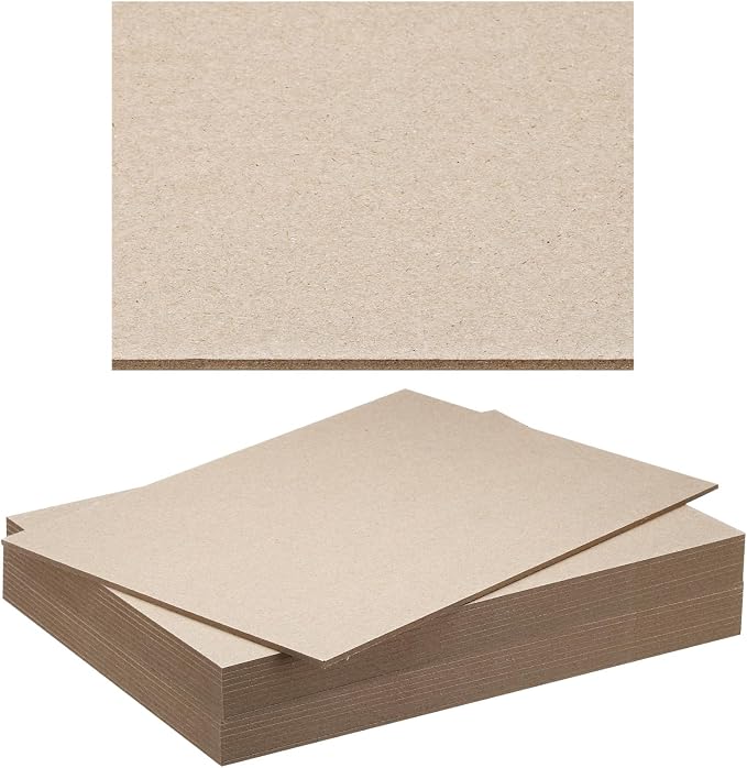 PATIKIL 12x8x0.12" Chipboard Sheets, 20Pcs 120PT Thick Book Board Binders Board Sturdy Bookbinding Supplies for Book Binding Cover, Gray by PATIKIL