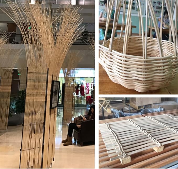 Natural Reed Spline, 500g 8mm Half Round Reed Coil DIY Cane Webbing Material for Basket Weaving Furniture Wicker Chair Table Repair - Image 7