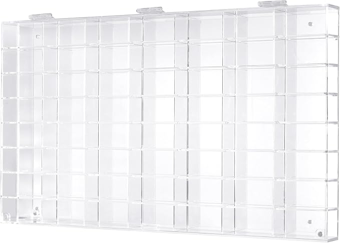 Clear Display Case Wall Cabinet for Hot Small Toy Wheels 1/64 Scale Matchbox Toy Cars Collection Storage Display (56 Slots, 24" X 14") - Image 2