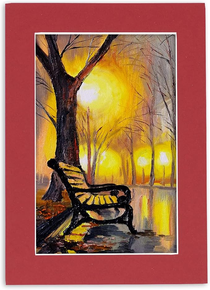 8.5x11 Mat for 12x16 Frame - Precut Mat Board Acid-Free Deep Red 8.5x11 Photo Matte For a 12x16 Picture Frame, Premium Matboard for Family Photos, Show Kits, Art, Picture Framing, Pack of 1 Mat - Image 8
