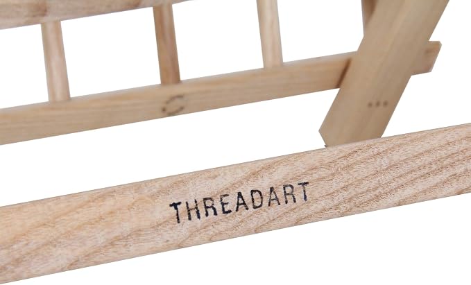 ThreadArt 60 Spool Cone Wood Thread Rack, Freestanding or Wall, Storage | Wood thread rack stores embroidery, sewing and serger thread spools. Keeps colors visible, organized and easy to reach. - Image 4