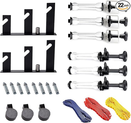 ZLY 3 Roller Wall Mounting Manual Background Support System,Photo Background Ceiling Holder,for Home Studio Live Stream Game Video, Including 2 Double Hooks, Expand Bars,3 Chains,Eight Screws