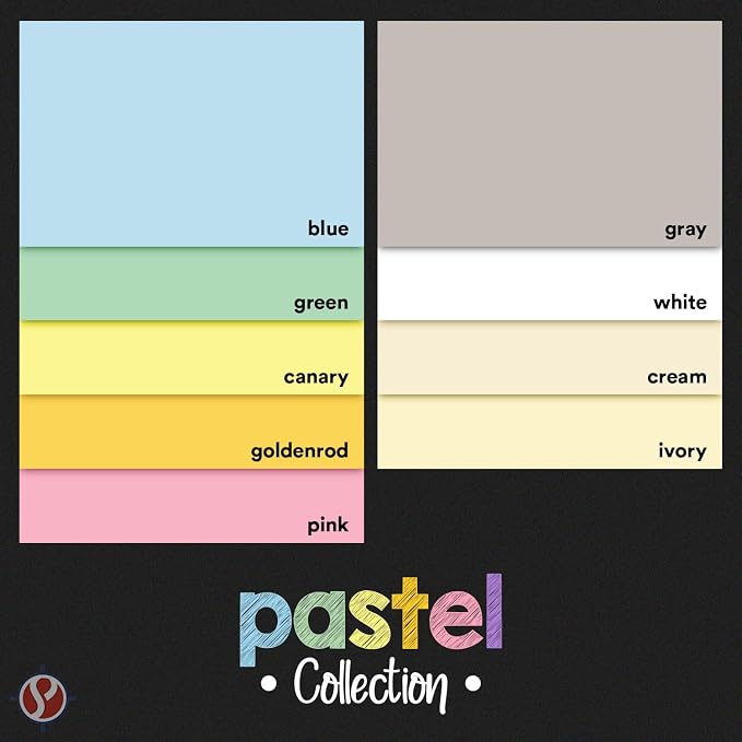 Assorted Pastel Colored Cardstock – Assortment of 9 Colors for Arts & Crafts, Invitations, Flyers, Posters, Decorations | 67lb Vellum Bristol (147gsm) | 11 x 17" | 10 Each Color (90 Sheets Total) - Image 6