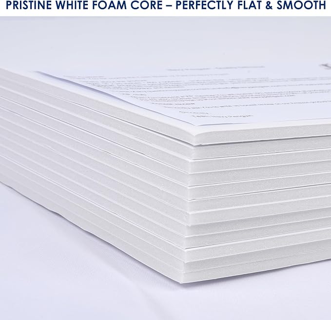 Foam Board 20 x 30 x 3/16"(5mm), Foam Core Board Sheets, White Poster Board | 12 Pack, Acid Free Foamboard, Rigid Sign Board for Mounting, Framing, Backing, Display, Presentation, Prints, Crafts & Art - Image 7