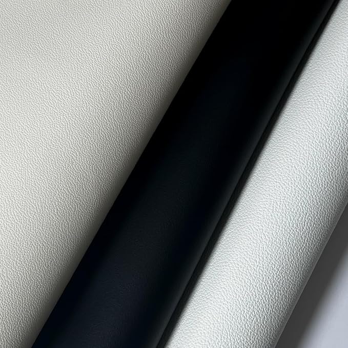 Faux Leather Fabric,54"x72" Thick Durable Synthetic Upholstery Leather Vinyl, Soft Smooth Waterproof, Durable,Replacement Renovate for Wallets, DIY Projects, Furniture, Car Seats 2 Yards-White - Image 5