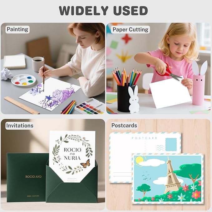 Cardstock 5x7, 75lb/ 200gsm White Card Stock 110 Sheets, Blank Index Cards | White Cardstock Paper, Thick Heavyweight 5x7 Cards for Printer, Greeting cards, Invitation Cards, Thank you Cards, Postcards - Image 7