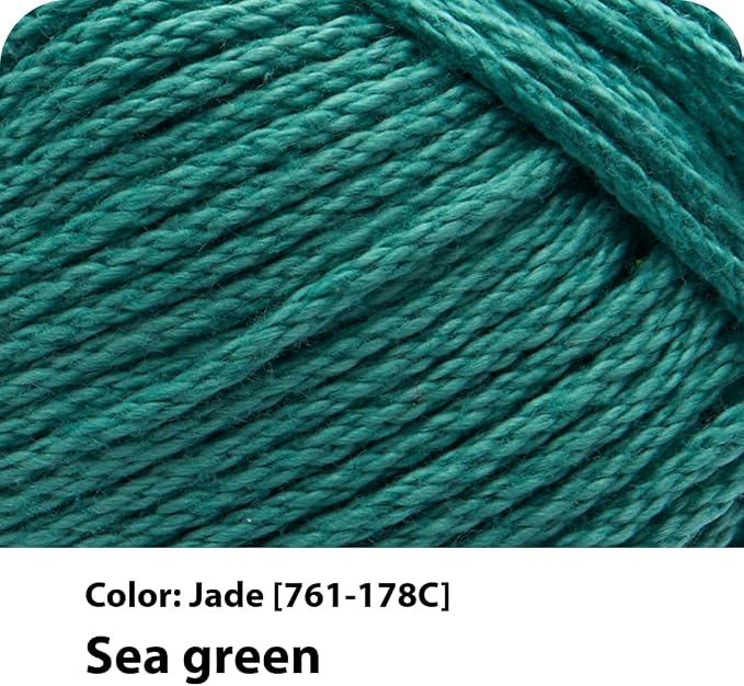 Lion Brand Yarn, 24/7 Cotton Yarn, Jade, Green, 3 Pack | Light Worsted 100% Mercerized Cotton Yarn for Crochet, Knitting, Craft, 185 Yards of Natural Fiber for Tees, Bags, Dishcloths - Image 2