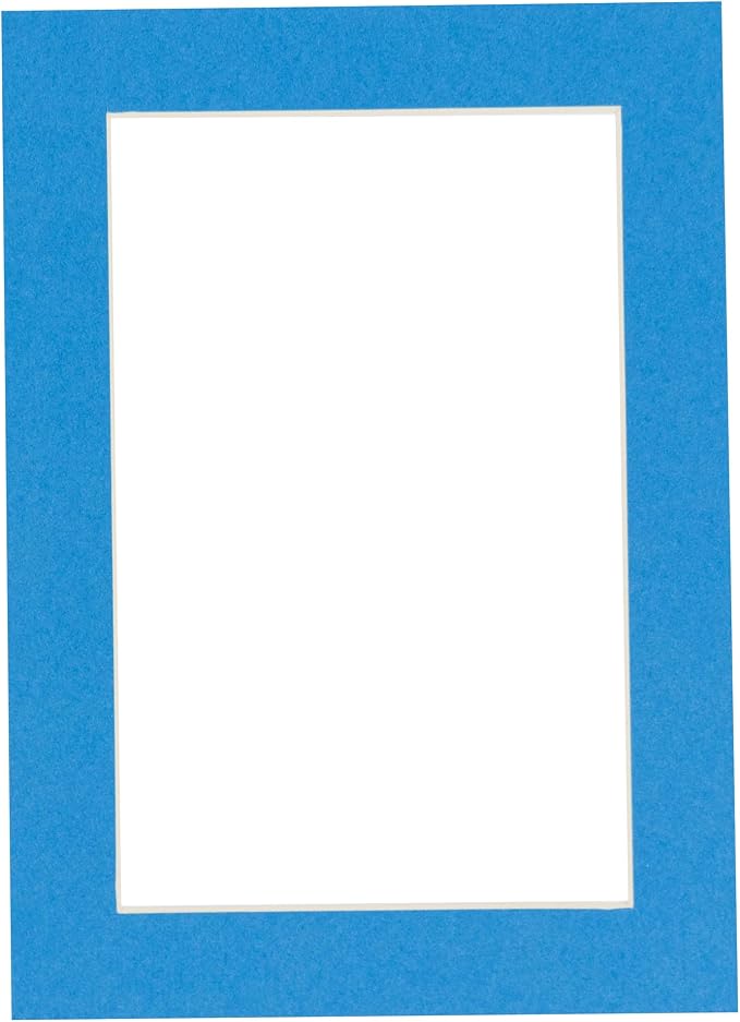 5x7 Mat for 8.5x11 Frame - Precut Mat Board Acid-Free Show Kit with Backing Board, and Clear Bags Bay Blue 5x7 Photo Matte Made to Fit a 8.5x11 Picture Frame Matboard for Framing, Pack of 1 Mat - Image 3