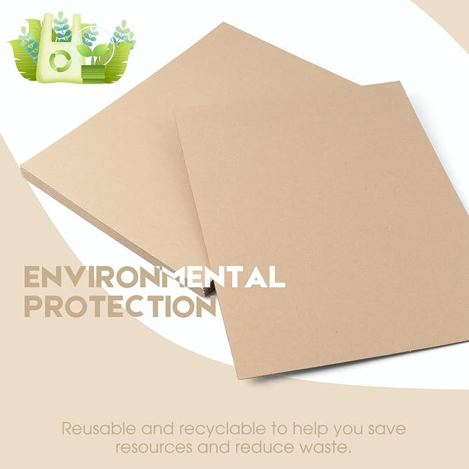 Golden State Art 10 Pack 11x14 Corrugated Cardboard Sheet 1/8" Flat Inserts | Flat Layer Pads, Corrugated Card Board Inserts For Packing, Mailing or DIY Art Crafts, Box Dividers (Brown) - Image 7
