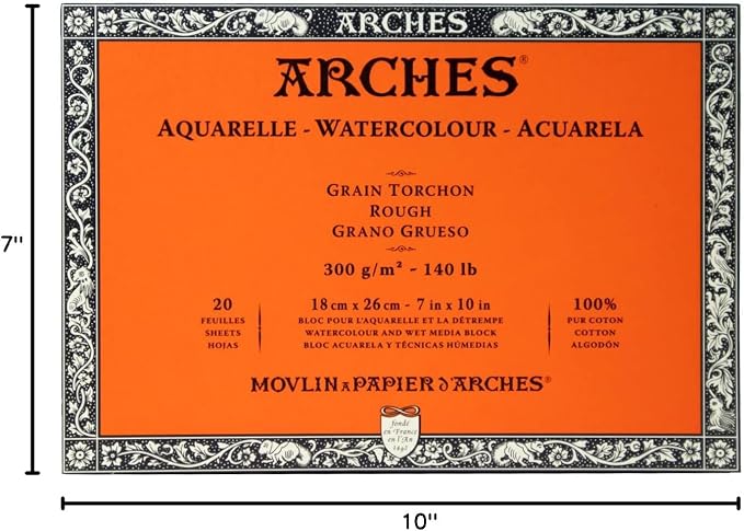 Arches Watercolor Paper Block, Rough, 7" x 10", 140 pound - Image 3