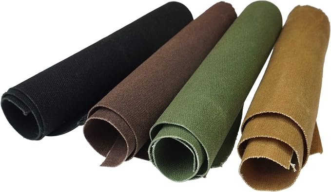 16oz Waxed Canvas Fabric, Duck Fabric Waxed Canvas for Painting, Sewing, Crafts, Embroidery, Bag, Cut by Yard (Waxed Canvas - Black, 1 Yard (58" x 36")) - Image 4