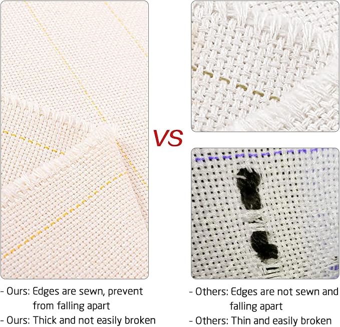 79×59in Durable Yet Forgiving Overlocking Tufting Cloth with Marked Lines | Biubee Large Primary Monks Cloth Punch Needle Fabric for DIY Tufting Rug Tufting Gun, Beginners and Experts - Image 3