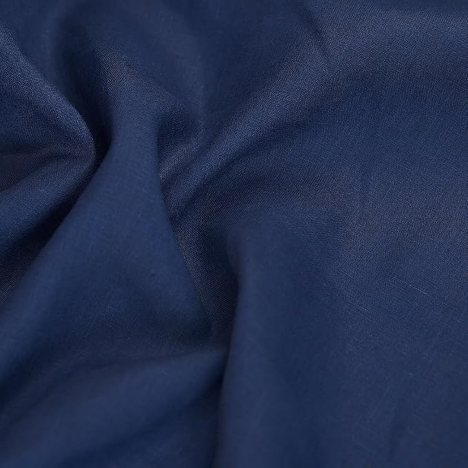 Japan Nature 100% Linen Fabric for Clothing, Home Decor, Pillow, Sofa, 55" Width, Craft by The Yard (Blue, 3 Yard) - Image 3