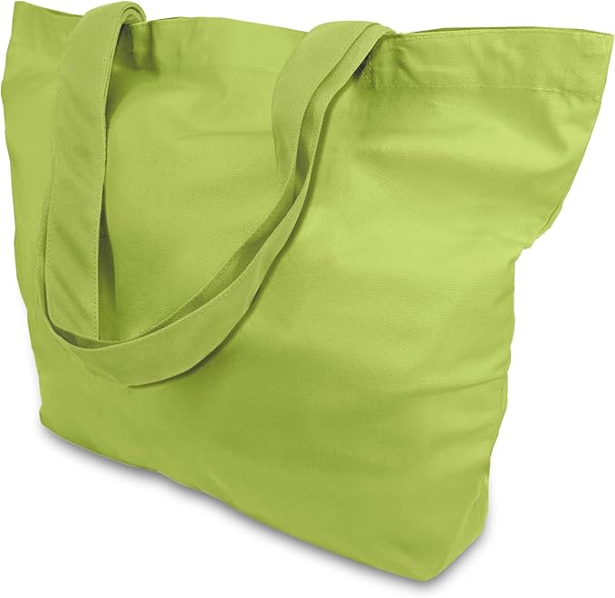 TOPDesign 1-Pack Super Strong Large 12oz Cotton Canvas Tote Bag, Reusable Grocery Shopping Cloth Bag, Fashionable Two-Tone Tote for Crafts, DIY Your Creative Designs by TOPDesign