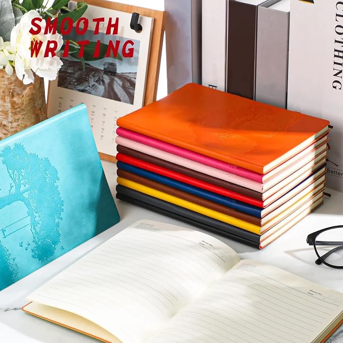 TaoBary 48 Pcs Pu Leather Journals Notebook Bulk Colorful Tree Life Lined Journal Notebook Soft Pu Leather Cover Ruled Writing Notebook for Writing School Office Home 128 Pages (8.1 x 5.6 Inch) - Image 7