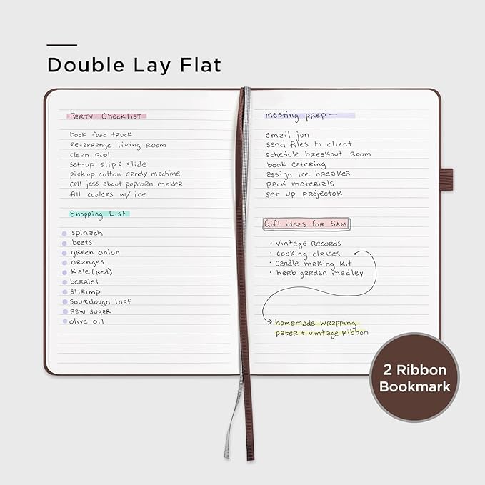 &And Per Se Lined Journal Notebook, 160 Pages, A5 5.7 x 8 inches College Ruled Thick Paper Notebook Journals for Writing, Hardcover Notebooks for Women Men Office School (1 Pack, Chocolate) - Image 4