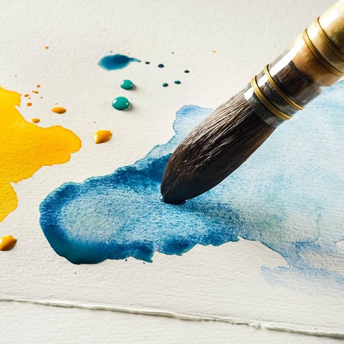 Magnani 1404 Portofino Hot Press 100% Cotton Watercolor Paper Block, 10 Sheets, 4.5x9, 300 lb, Acid-Free, UV Resistant, Vegan Sized Water Color Paper for Artists, Made in Italy - Image 3