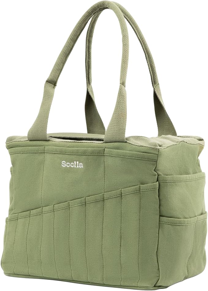 Soolla Studio Bag: Art Supply Storage Organizer & Pottery Tool Bag, Washable Tote, Yarn Bag, Crochet, 30 Pockets, 15+ Colors - Image 6