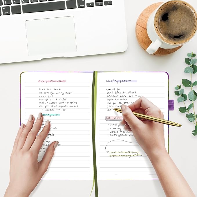 &And Per Se Lined Hardcover Notebook – A5 5.7"x8" College Ruled, 160 Pages, 100gsm Thick Paper – Aesthetic Journal for Women, Gift-Ready Planner, Everyday Writing Notebook (Lavender Grove) - Image 6