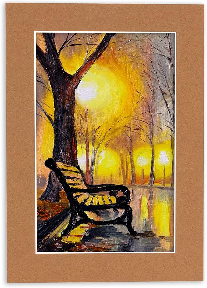 8x10 Mat for 16x20 Frame - Precut Mat Board Acid-Free Brown 8x10 Photo Matte Made to Fit a 16x20 Picture Frame, Premium Matboard for Family Photos, Show Kits, Art, Picture Framing, Pack of 10 Mats - Image 7