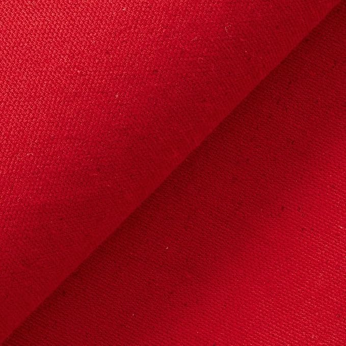 Cotton Duck Canvas Fabric Heavy Duty Outdoor 10 Oz Thick Cloth Material By The Yard & Roll Wholesale - Red (1 Yard) by FWD