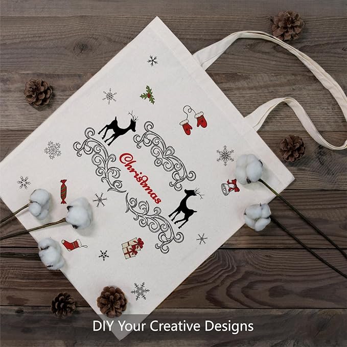 TOPDesign 1-Pack Economical Cotton Tote Bag, Lightweight Medium Reusable Grocery Shopping Cloth Bag, Suitable for DIY, Advertising, Promotion, Gift, Activity - Image 3