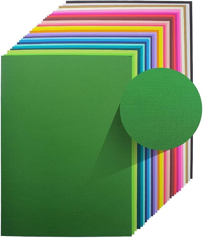 60 Sheets Textured Colorful Card Stock 28 Multicolor Cardstock 250 gsm Faint Texture, Single-Sided Printed Colored Paper for Card Making, Scrapbooking, Paper Craft - Image 9