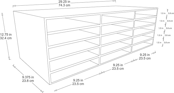 Classroom Keepers 9" x 12" Construction Paper Storage, 15-Slot, White, 9-3/8"H x 29-1/4"W x 12-7/8"D, 1 Unit - Image 3