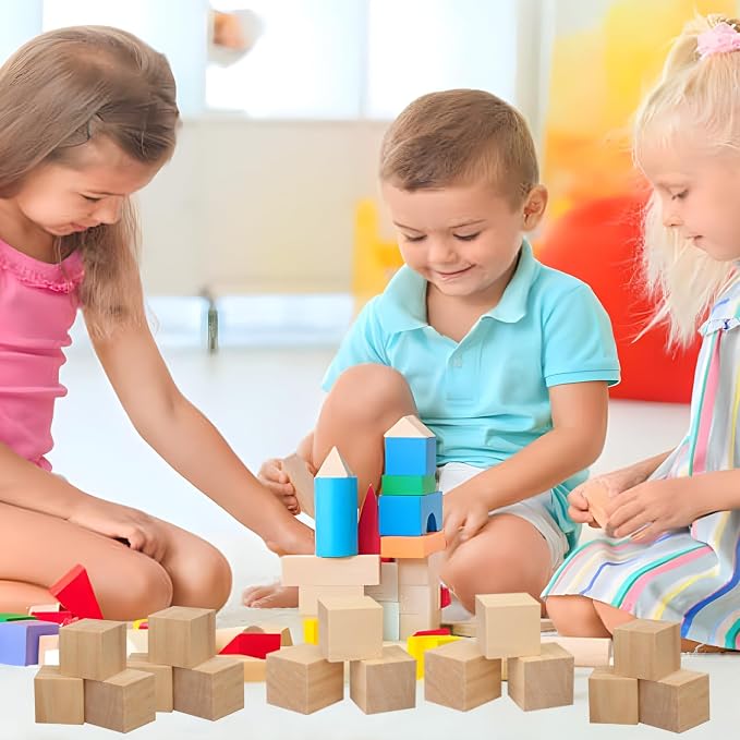64 PCS 2 Inch Wooden Cubes, Natural Pine Wood Cubes for Crafts, 2 x 2 x 2 Wood Blocks Ready for Artistic DIY Projects-Unleash Creativity with Blank Wood Blocks - Image 6