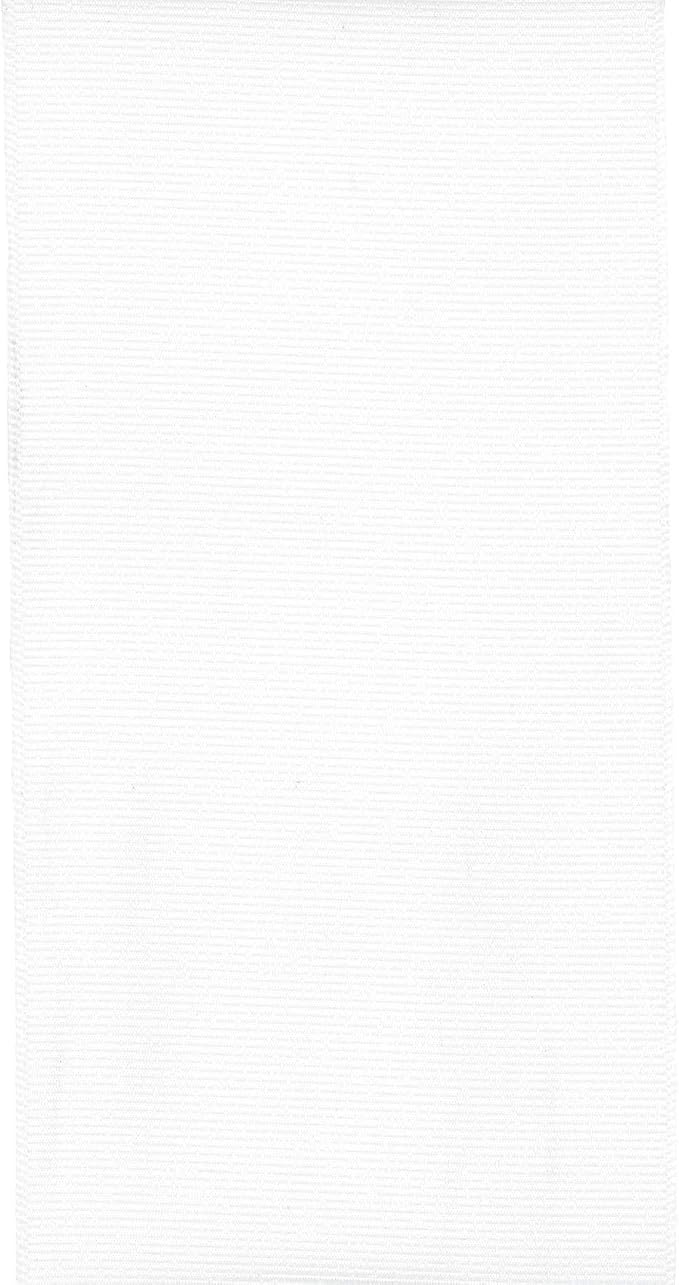 Berwick Offray 3" Grosgrain Ribbon, White, 50 Yards - Image 3