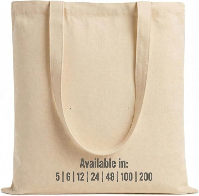 Salt Earth 5|6|12|24|48|100|200 Pack ToteBags Bulk Reusable Totes Grocery Shopping Cloth Bags DIY Promotion Gift Beach Travel by SaltEarth