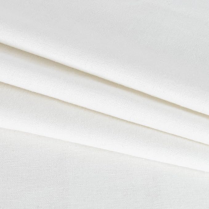 Linen Fabric by The Yard - 5 Yard 62 Inch Wide Bright White | Embroidery Fabric Plain Solid Color Cloth for Needlework, Quilting, Embroidery, Curtain, Garments Craft - Image 4