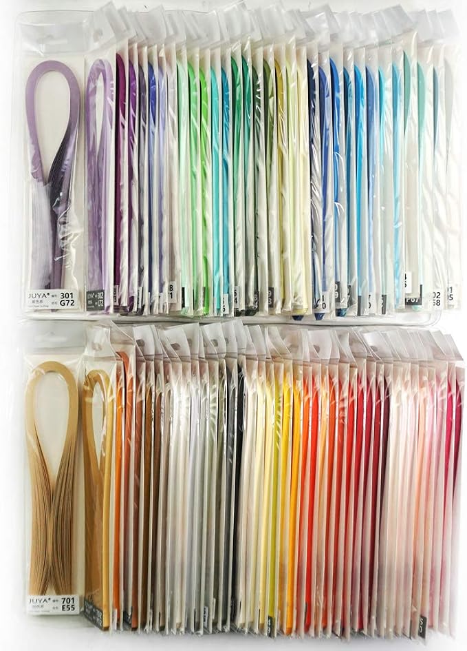 JUYA Quilling Strips Set 2880 Strips 72 Colors 1.5mm | Extensive 72-Color Palette, 116 GSM TANT Paper, 39cm (15.35in) x 1.5mm (0.06in), Consistent Color Quality, Resists Fading - Image 6