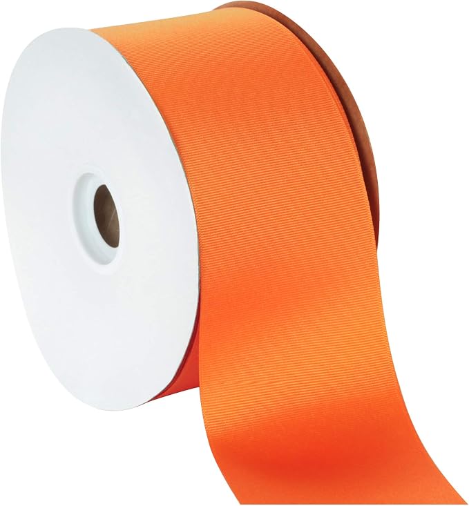 Berwick Offray 3" Grosgrain Ribbon, Torrid Orange, 50 Yards by BerwickOffray