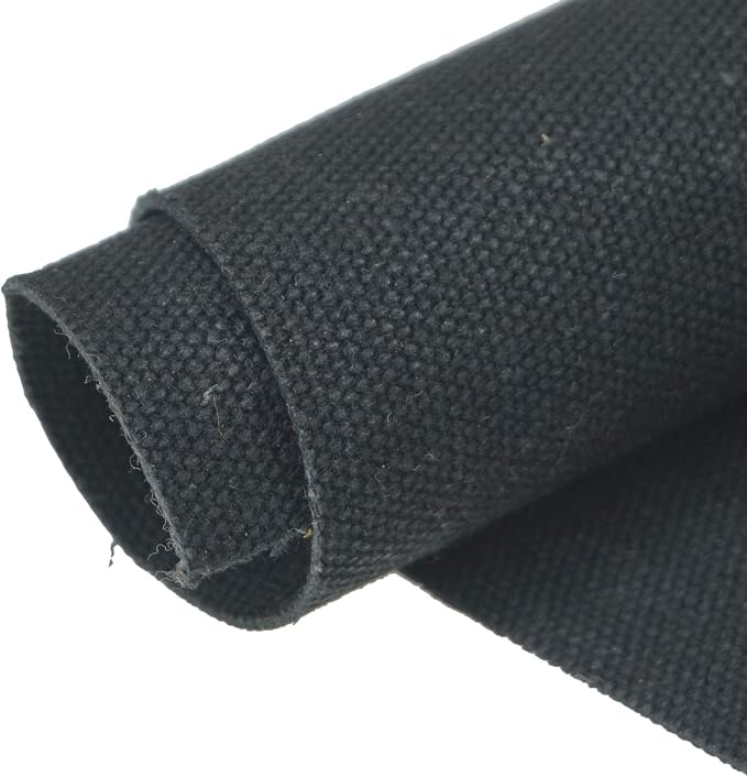16 OZ Waxed Canvas Duck Fabric Craft Upholstery Tan Fabric by The Yard,100% Cotton One Yard, 54" Wide (Black, Half Yard(18x58 inch)) - Image 8