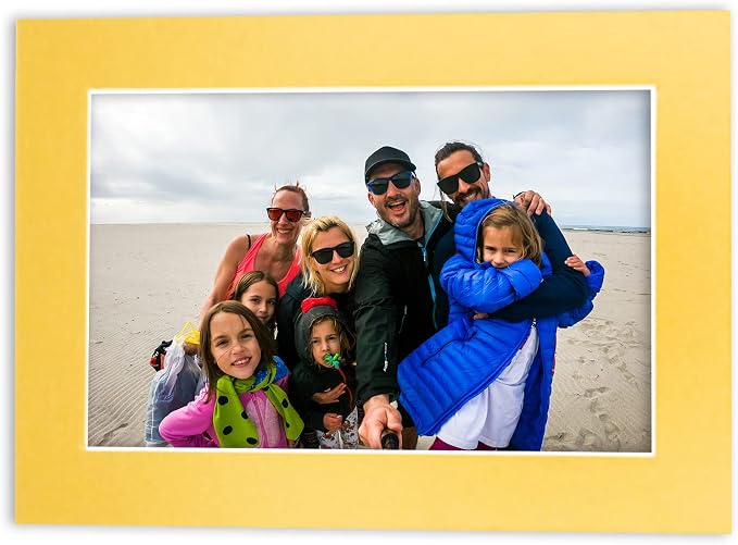 5x7 Mat for 8.5x11 Frame - Precut Mat Board Acid-Free Show Kit with Backing Board, and Clear Bags Metallic Gold 5x7 Photo Matte Made to Fit a 8.5x11 Picture Frame Matboard for Framing, Pack of 10 Mats - Image 7
