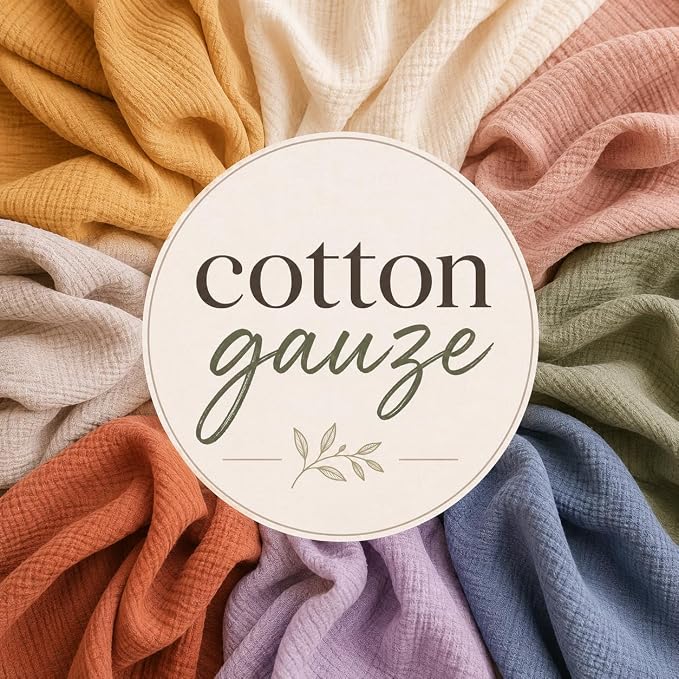 AK TRADING CO. 50" Wide 100% Cotton Island Breeze Gauze Fabric by The Yard – Lightweight, Breathable Material for Apparel, Crafts, Home Décor, Photoshoots, & DIY Projects (Baby Blue, 10 Yards) - Image 6
