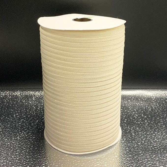 USA Made 3/8" Natural Cotton Garment (Ribbon) Tape - 500 Yards - Light Weight - (Multiple Widths & Yardages Available) by TheRibbonFactory%C2%AE
