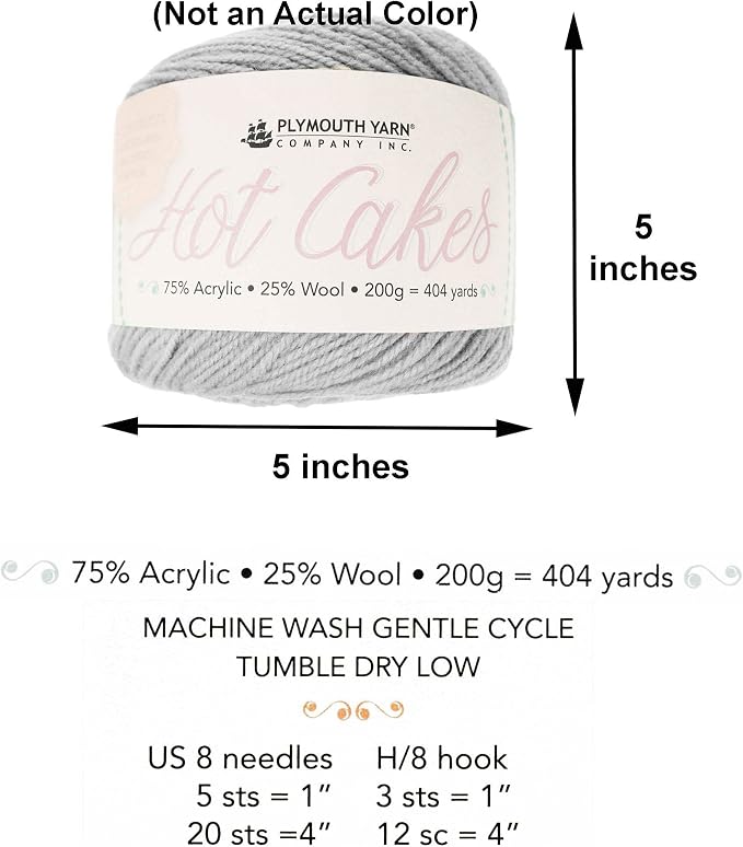 Plymouth Yarn Hot Cakes Jewel Mix 9 Knitting Yarn | 3 Skeins, Same Dye Lot, with Project Bag, Worsted Weight #4, 75% Acrylic/25% Wool Blend, Ideal for Crochet - Image 3