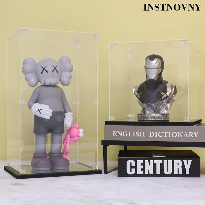 Acrylic Display Case for Collectibles Assemble Acrylic Display Box for Lego 76240 Building Set Clear Acrylic Case for Display Action Figures Car Model Toys(Black,19.7*11.8*7.9 inch) - Image 6