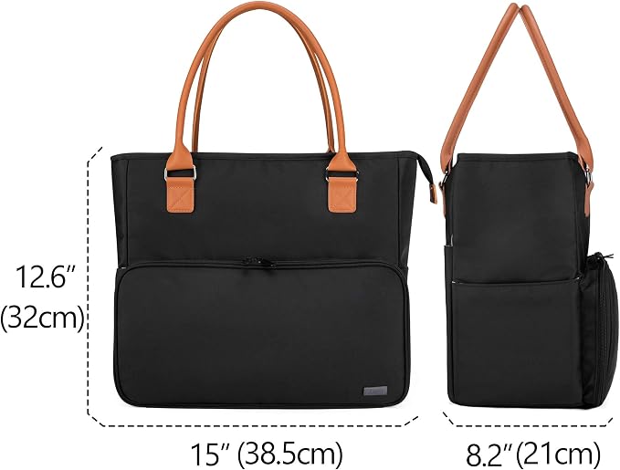 Yarwo Large Knitting Tote Bag with Crochet Hook & Needles Organizer Pockets | Yarn Storage Bag for WIP Projects, 14” Knitting Needles, Yarn Skeins, 4 Yarn Holes, Christmas & New Beginning Gifts for Women - Image 6