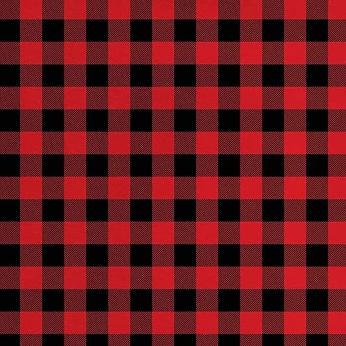 FabricLA 100% Cotton Flannel Fabric 60" Wide 180 GSM Lightweight - Super Soft Fabric for Sewing Quilts Pajamas Blankets Shirts and Crafts - Red & Black Check, Style 30-15 Yard Pre Cut by FabricLA