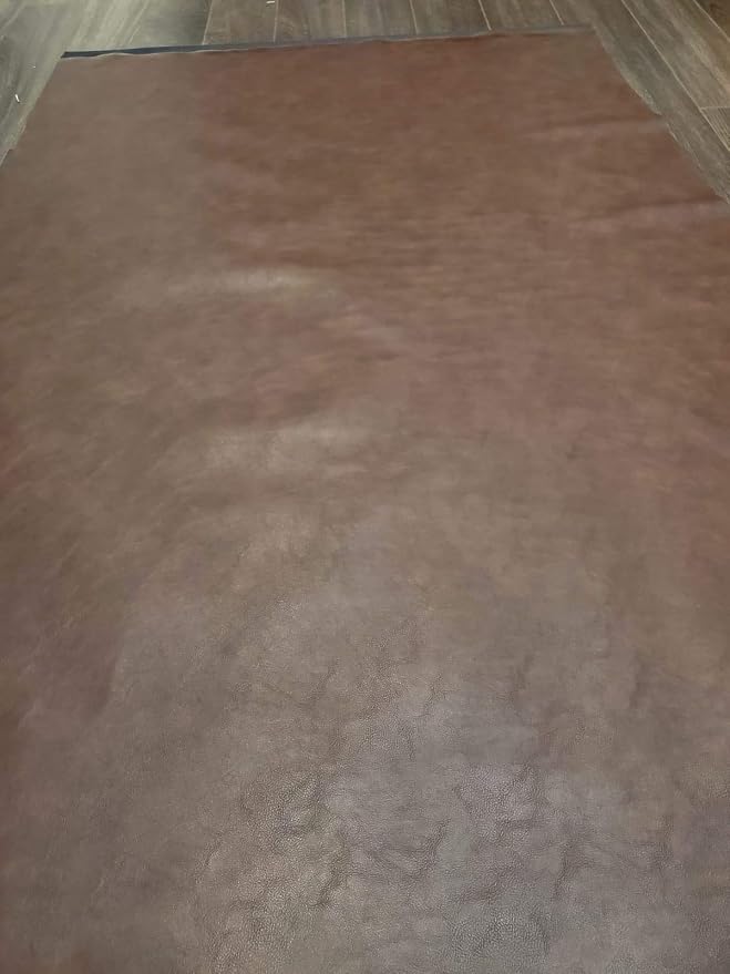 NAT Leathers | Brown Fenice Soft Faux Vegan Leather PU (Peta Approved Vegan) | 1 Yard (36 inch Length x 54 inch Wide) Cut by Yard | Synthetic Pleather Nappa 0.9 mm Smooth Upholstery | 36"x54" - Image 4