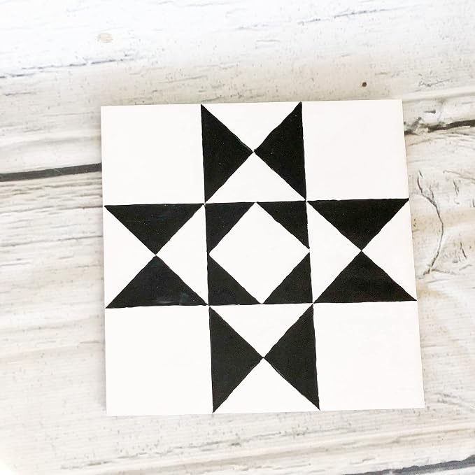 Barn Quilt Stencil | Unfinished Wood Quilt Block Painting Sign | DIY Painting Craft Kit for Adults | Farmhouse Wall Art and Quilting Decor (15 inches, Hourglass) - Image 10