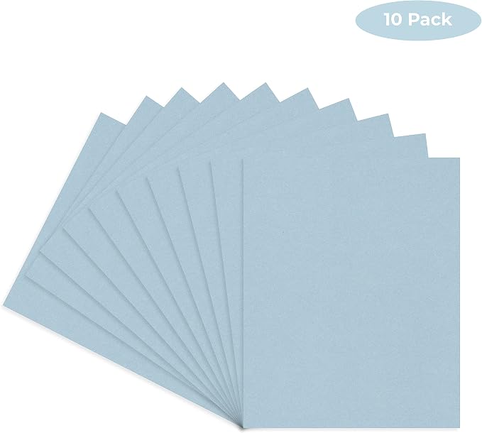 CountryArtHouse Baby Blue Acid Free 11x14 Backing Board - Uncut Photo Mat Board - 100 Sheets - Image 2