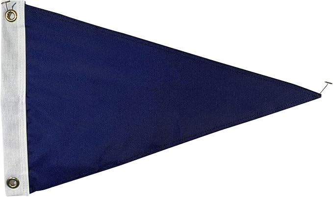 Set of 3 Blank Old Glory Blue Nylon Pennant Flags - Size 2x3' - Proudly Made in the USA by GettysburgFlagWorks