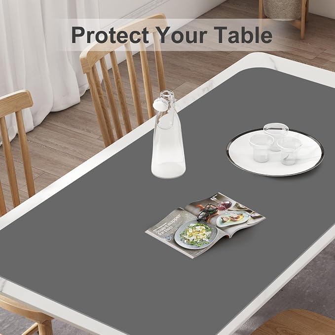 Silicone Mats for Kitchen Counter, Treerit 47.24"x 23.62" Extra Large Silicone Mat, Non-slip Heat Resistant Kitchen Counter Mat, Quartz Countertop Protector, Shipped Rolled Up, No Creases, Gray - Image 7