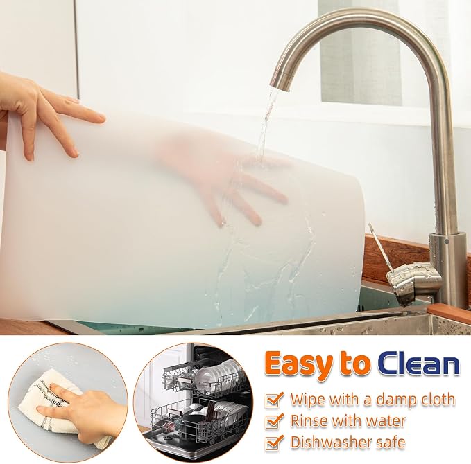 Warome Silicone Mat, 78.7”x 23.6” Heat Resistant Mats for Countertop, Extra Large Kitchen Counter Protector, Cuttable Counter Mat for Crafts- White Translucent - Image 5