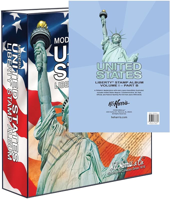 H.E. Harris & Co. USA Liberty Postage Stamp Album with Pictures/Illustrations (Part B 1996-2006) with USA Liberty 3 Ring Binder by Unknown