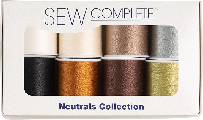 Superior Threads Neutral Assorted Polyester Thread Set - 8 Spools | 300 yard spools of 50 weight thread for machine sewing and handsewing - Neutral color - Image 2